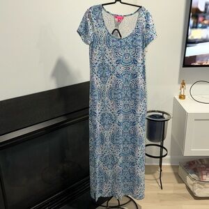 Lilly Pulitzer WYNNE MAXI DRESS call my shell phone S